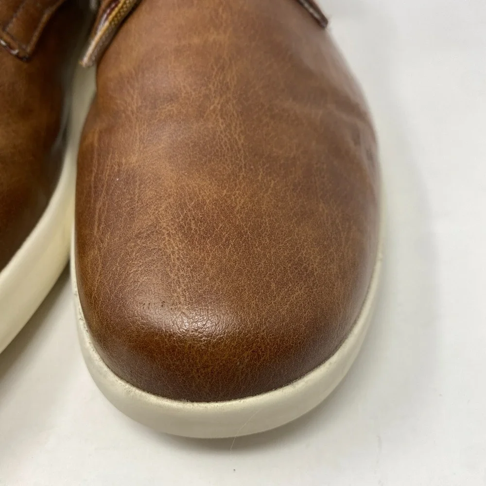 Ben Sherman Brown Faux Leather Comfortable Lightweight Dress Oxford‎ Shoes Sz 12